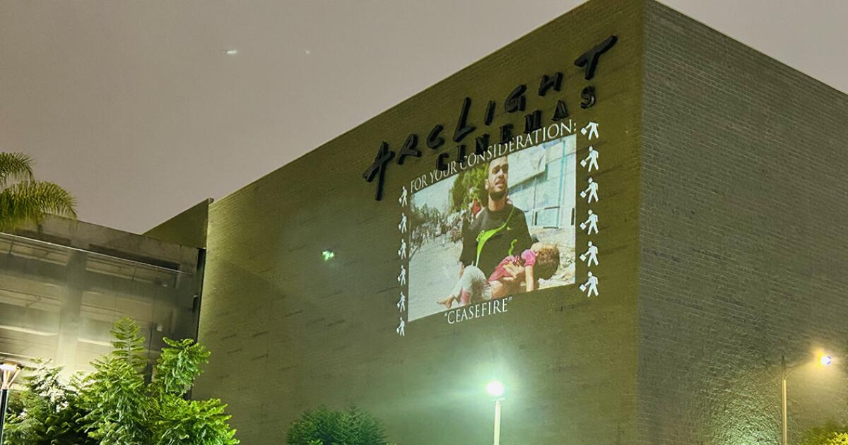 Gaza protesters light up ArcLight Cinema, Academy Museum