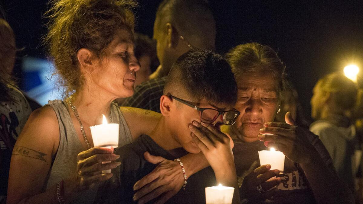 A candlelight vigil for the Sutherland Springs shooting.