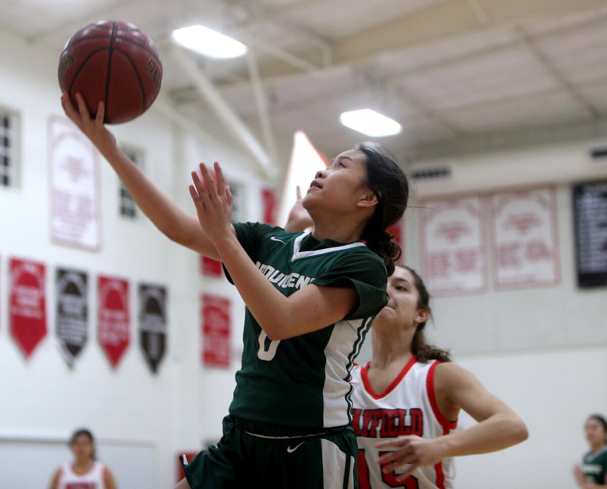 Audrey Sayoc and the Providence High girls' basketball team will open the CIF playoffs Thursday at Pioneer High.