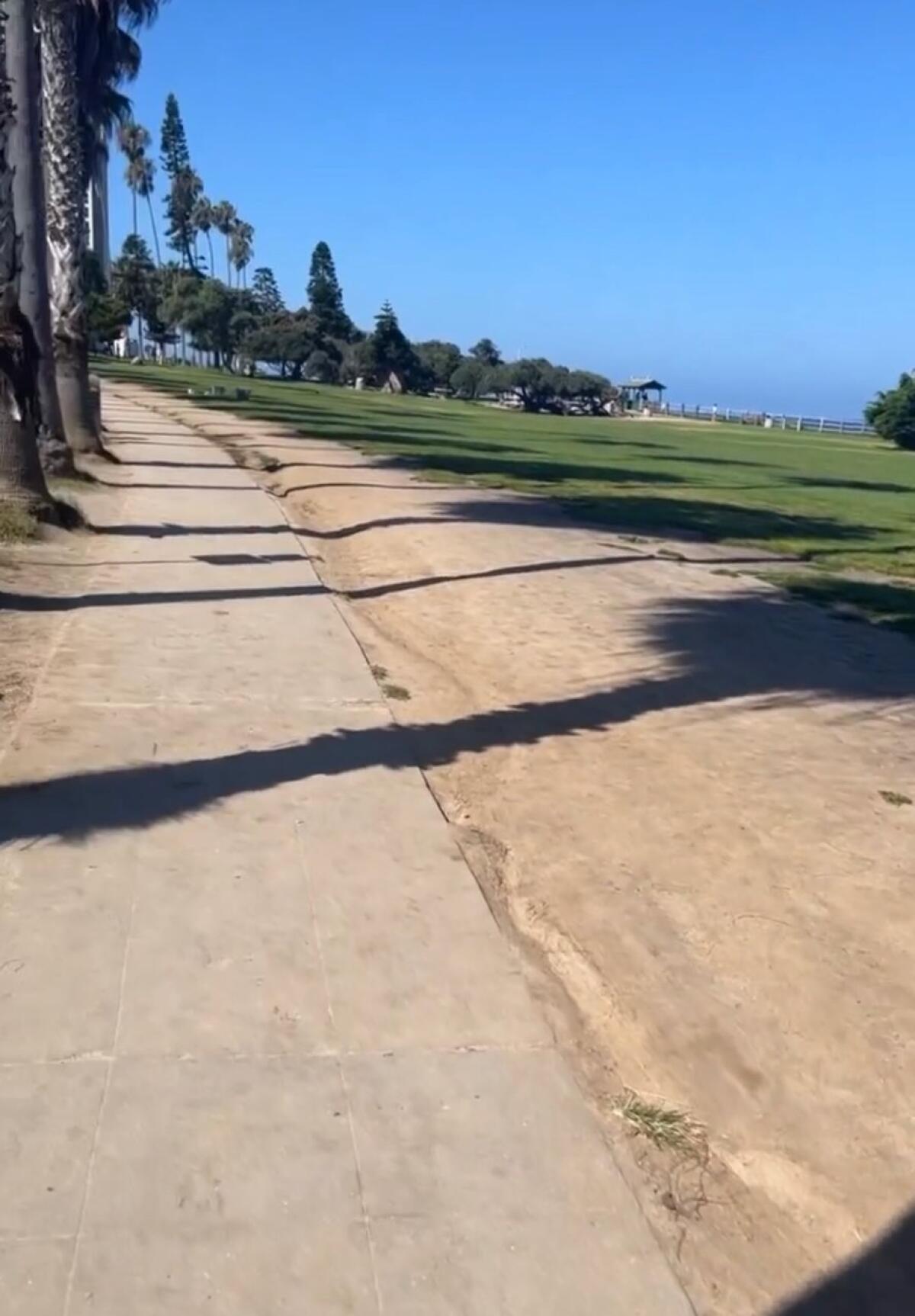 Widening the Scripps Park sidewalk next to Coast Boulevard is a primary request of La Jolla groups to the city of San Diego.