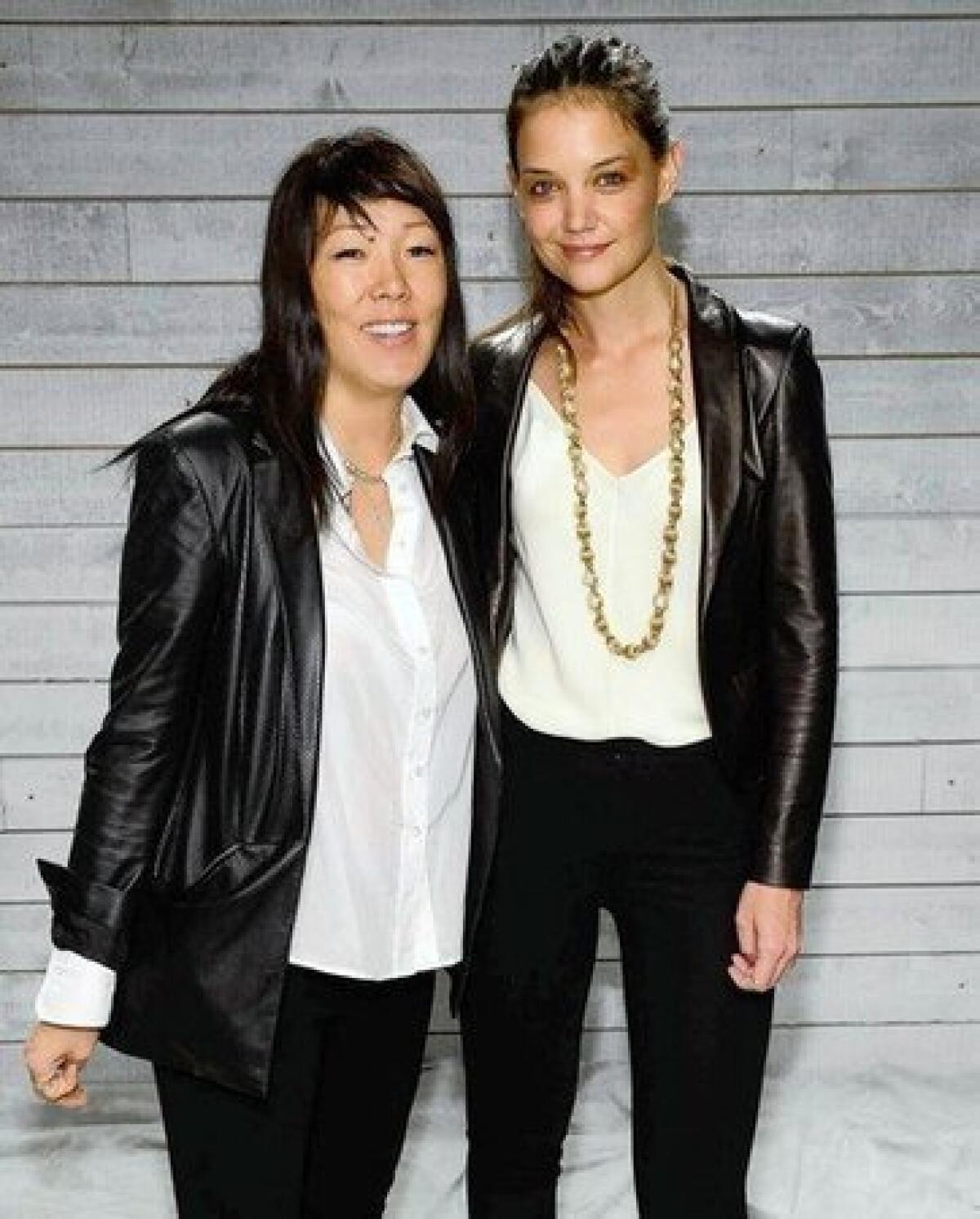Katie Holmes showed her line Holmes & Yang, with partner Jeanne Yang, for the first time at New York Fashion Week.