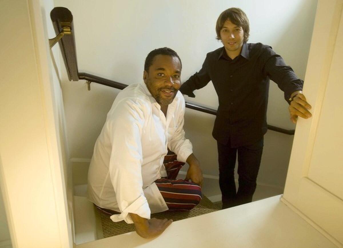 Producer Lee Daniels, left, and director Sean Baker, maker of "The Prince of Broadway." (Mark Boster / Los Angeles Times)