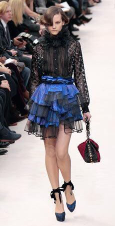 A model wears an outfit by US fashion designer Marc Jacobs for Louis Vuitton  at the Spring-Summer 2009 ready-to-wear Paris Fashion Week, October 5, 2008.  (UPI Photo/Eco Clement Stock Photo - Alamy