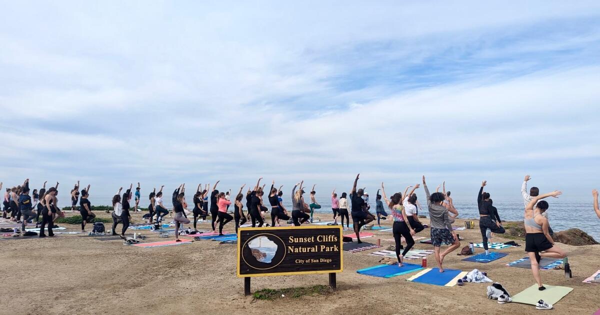 Namaste away: Rangers bar yoga lessons at cliffside San Diego park