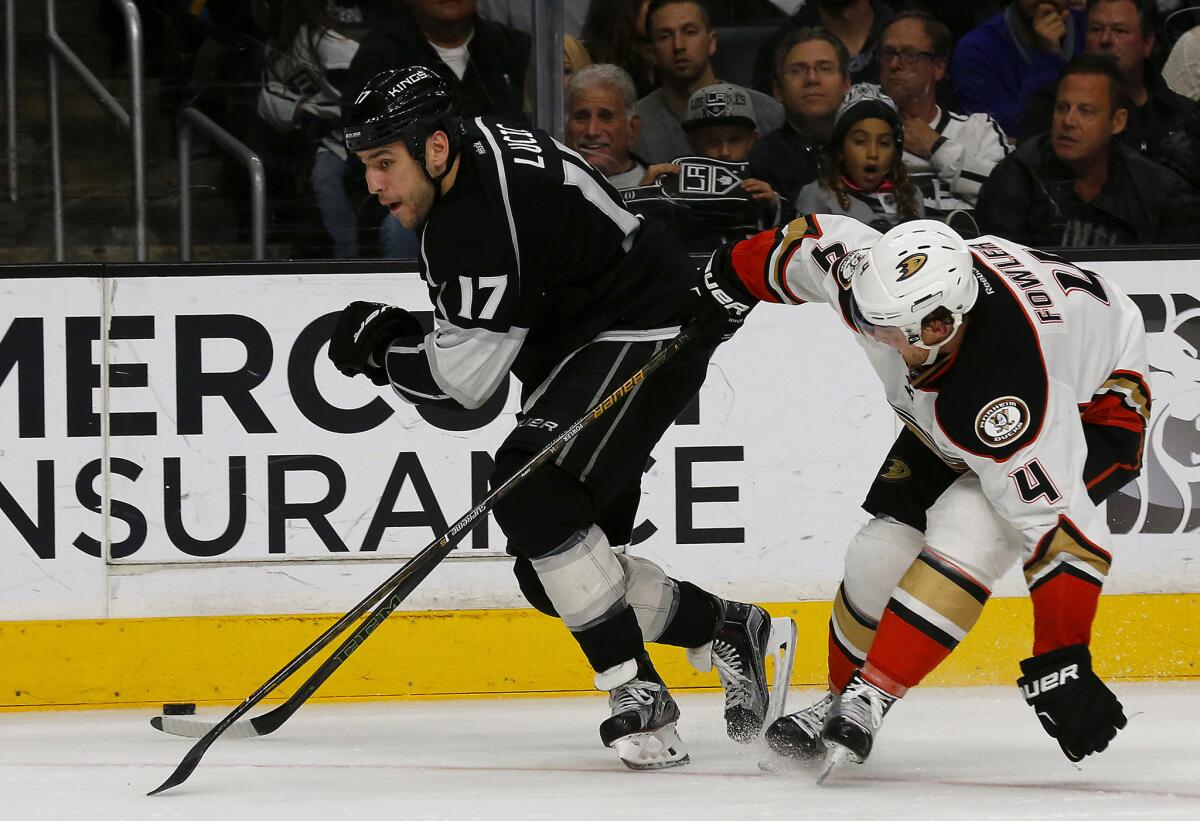 Winger Milan Lucic (17) is a prized free agent who is unlikely to return to the Kings.