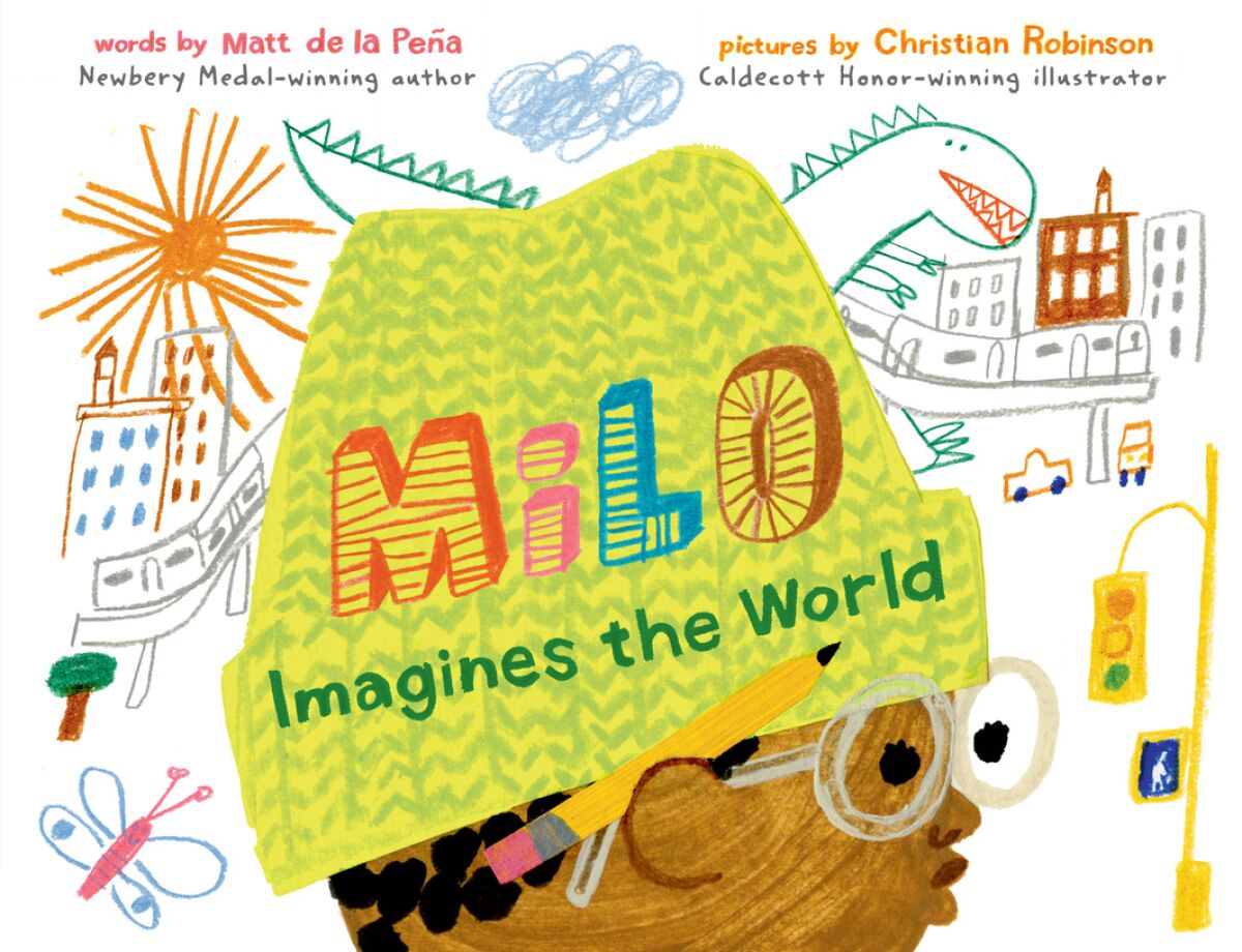 The cover of the picture book "Milo Imagines the World."