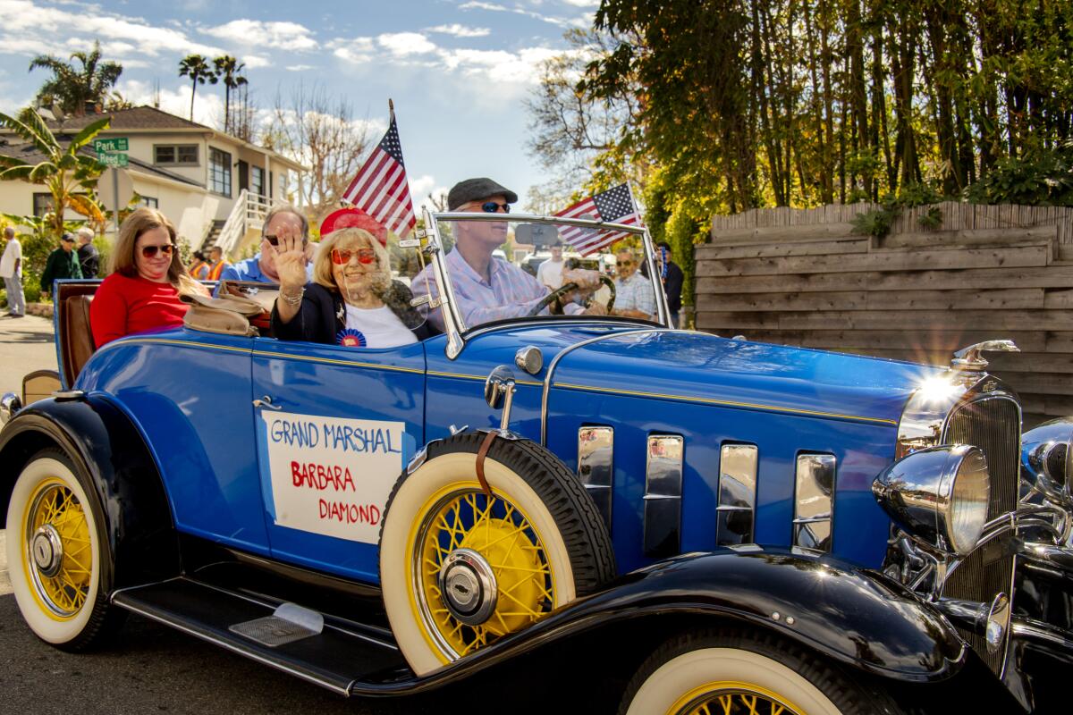 Grand Marshal Barbara Diamond, Laguna Beach Everyday Heroes 54th annual Patriots Day Parade.