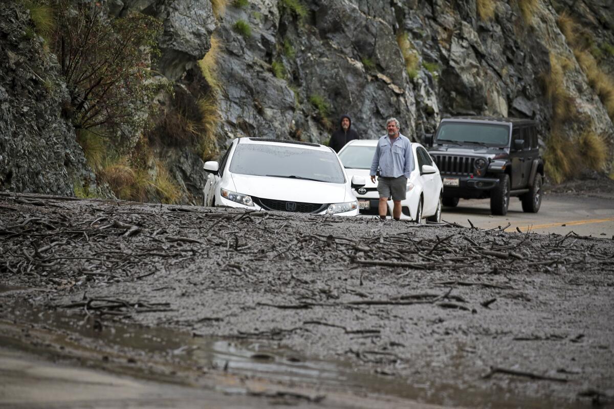 A mudslide in Azusa.