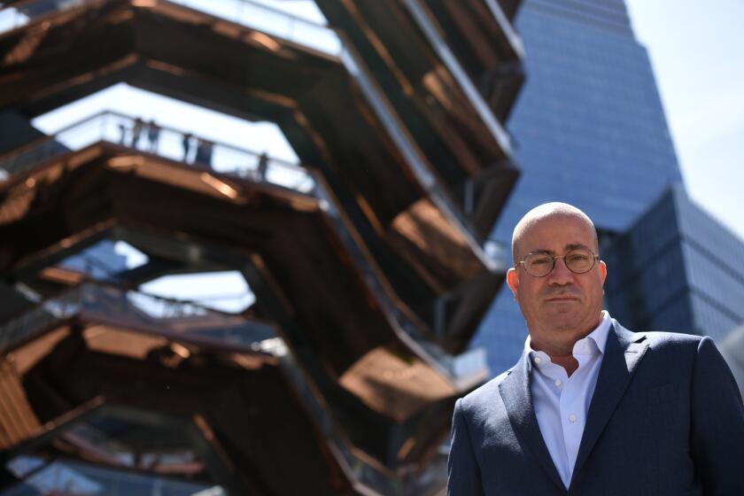 MANHATTAN, NEW YORK, MAY 23, 2019 CNN President Jeff Zucker is seen in the Plaza of Hudson Yards, near the Vessel, in Manhattan, NY. 5/23/2019 Photo by Jennifer S. Altman/For The Times