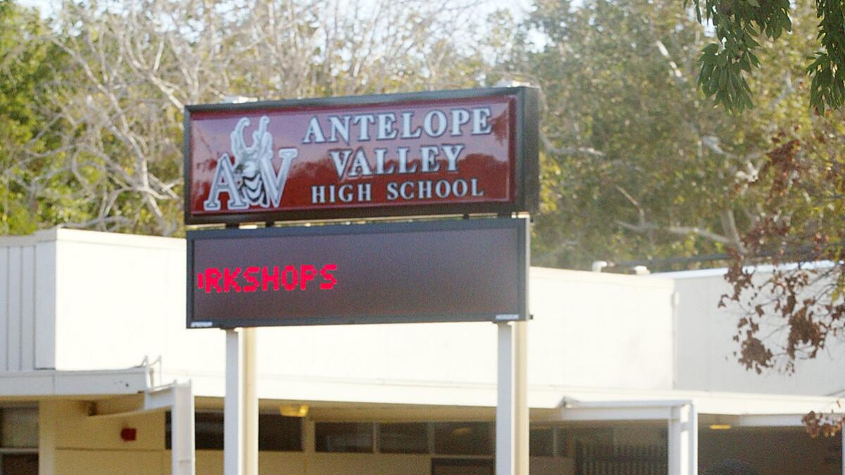 A teen has been arrested on suspicion of threatening to attack Antelope Valley High School in Lancaster, authorities said.