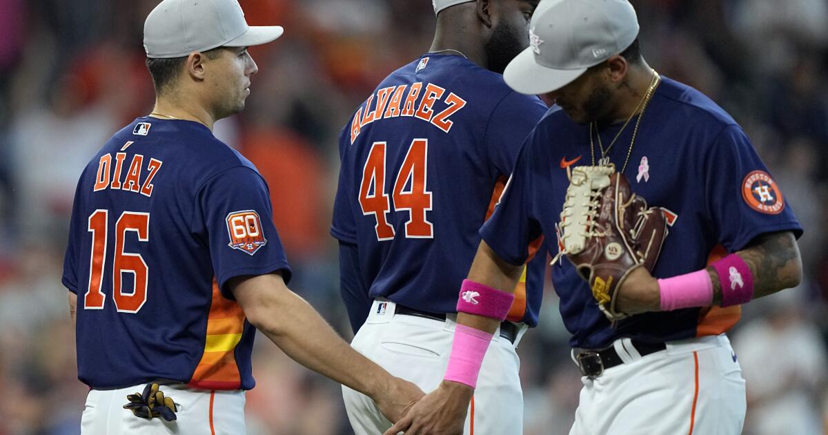 Diaz hits grand slam, Astros beat Tigers 7-0