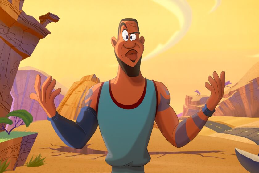 This image released by Warner Bros. Pictures shows an animated LeBron James in a scene from "Space Jam: A New Legacy." (Warner Bros. Pictures via AP)