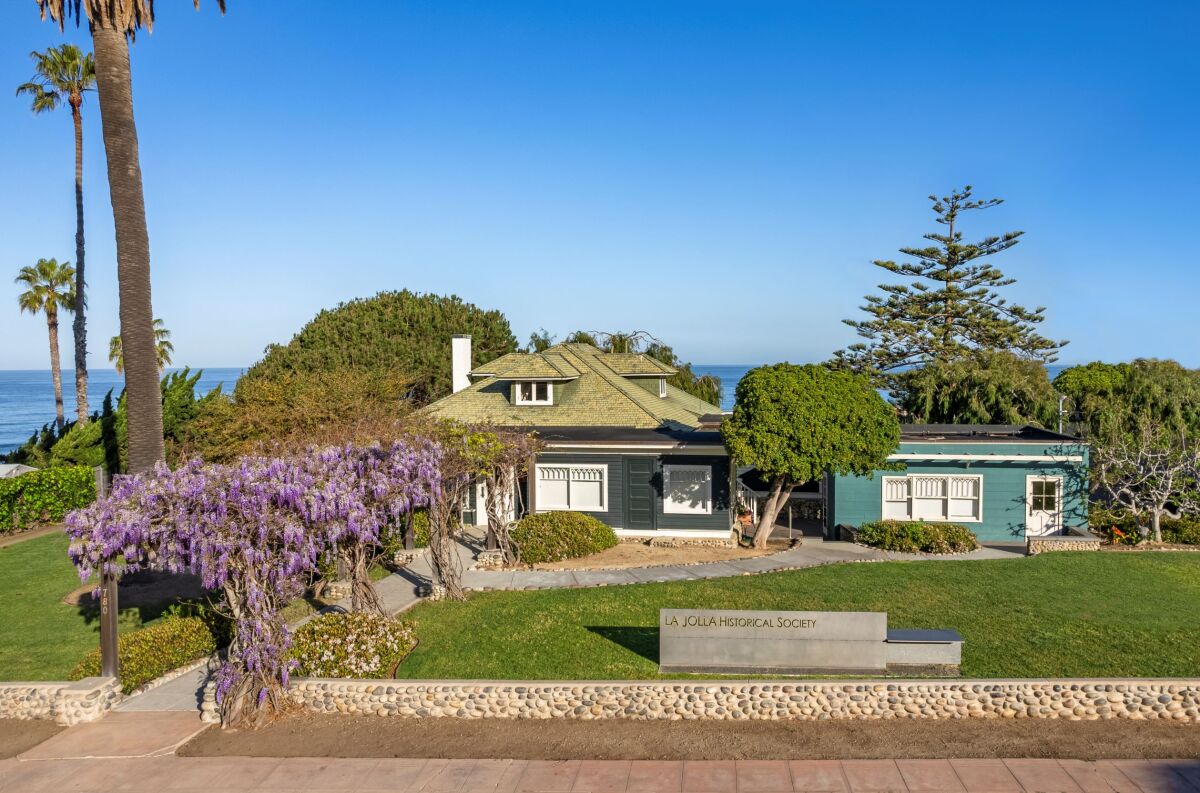 Wisteria Cottage fronts the La Jolla Historical Society campus at 780 Prospect St.