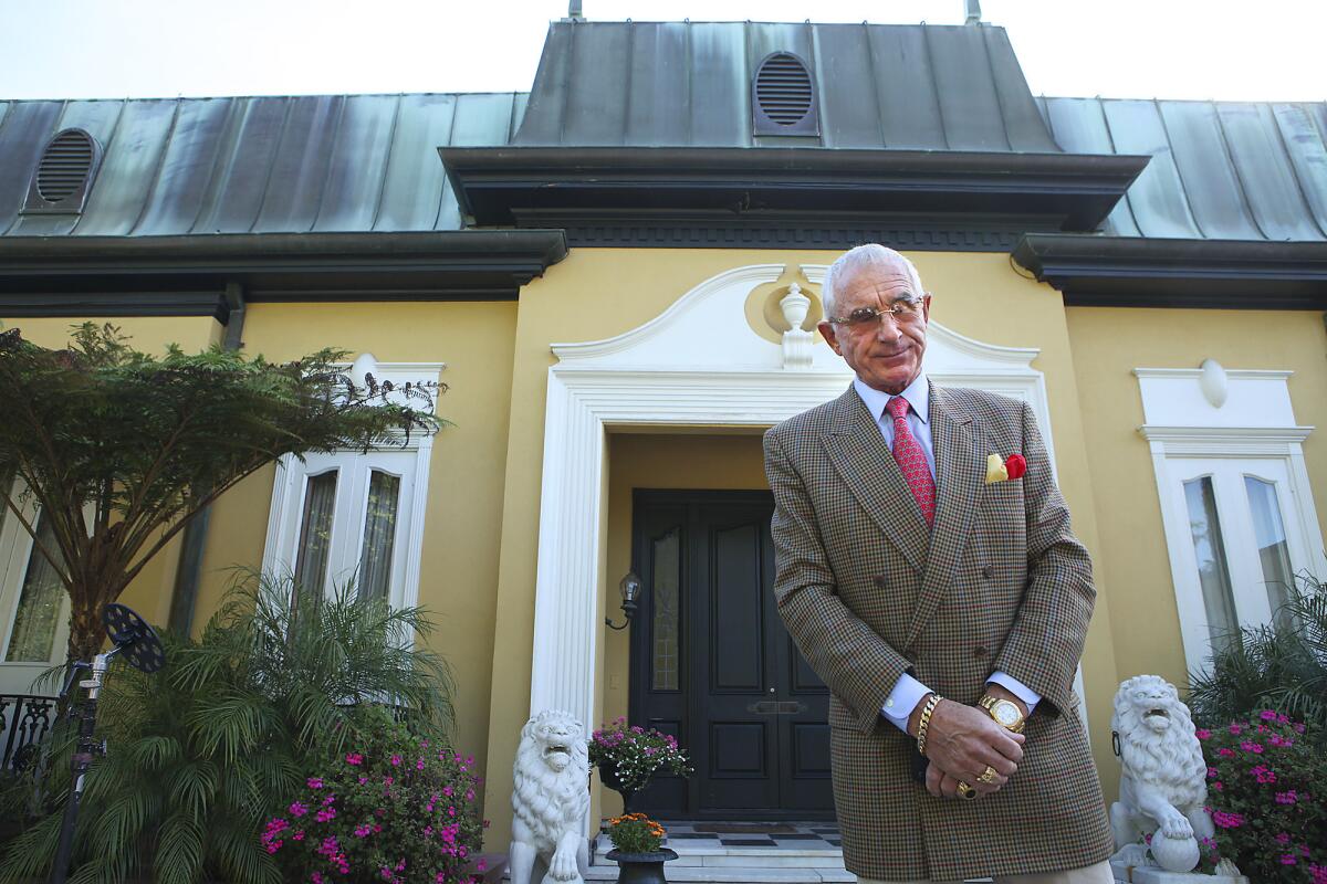 Frederic Prinz von Anhalt, widower of actress Zsa Zsa Gabor, outside of the couple's Bel-Air mansion in 2011.