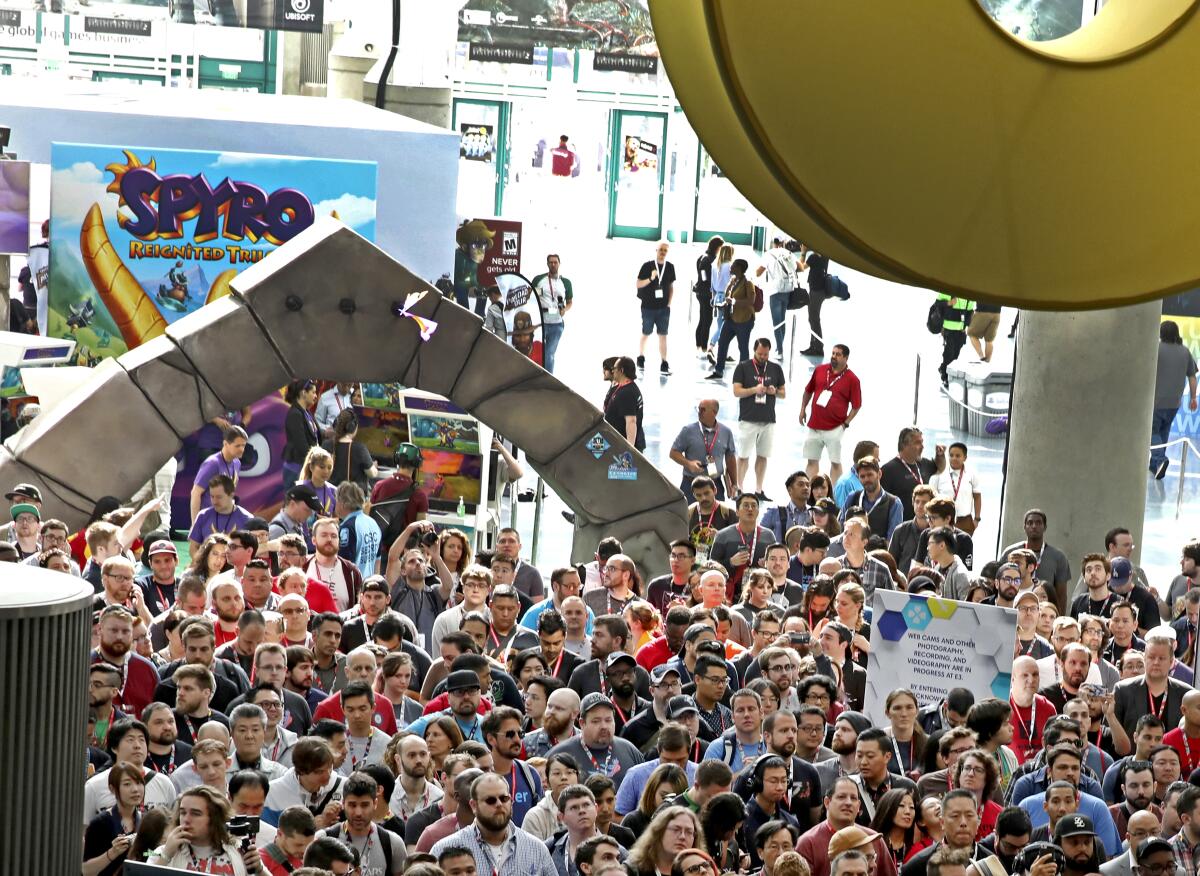 E3 attendees at the Los Angeles Convention Center in 2018. 
