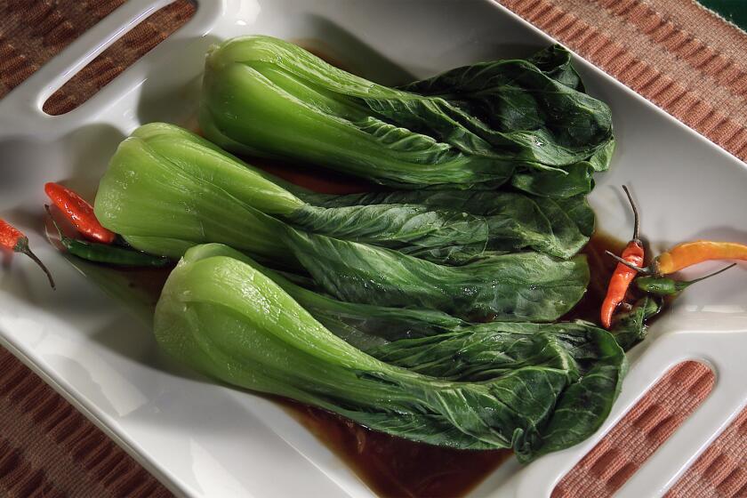 Steamed baby bok choy is delicious eaten as is, but you can spruce it up with an Asian sauce. You can serve this with fish or chicken or eat it by itself as a light entree. Recipe: Steamed bok choy with Thai sauce