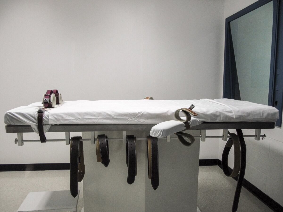 Nebraska's lethal injection chamber at the State Penitentiary in Lincoln, Neb.
