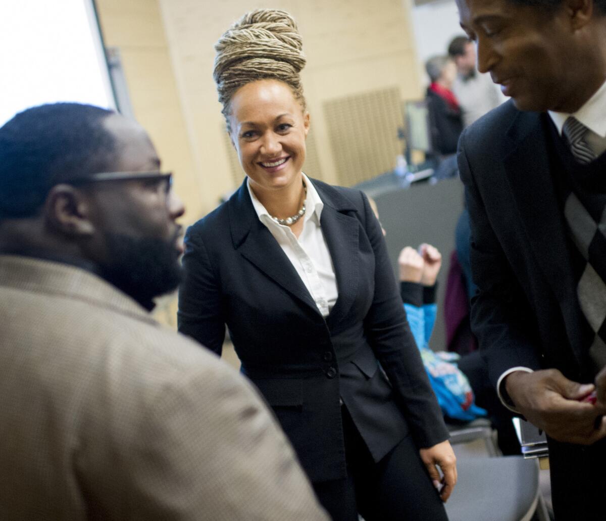 Rachel Dolezal, former president of the Spokane, Wash., chapter of the NAACP, in January.
