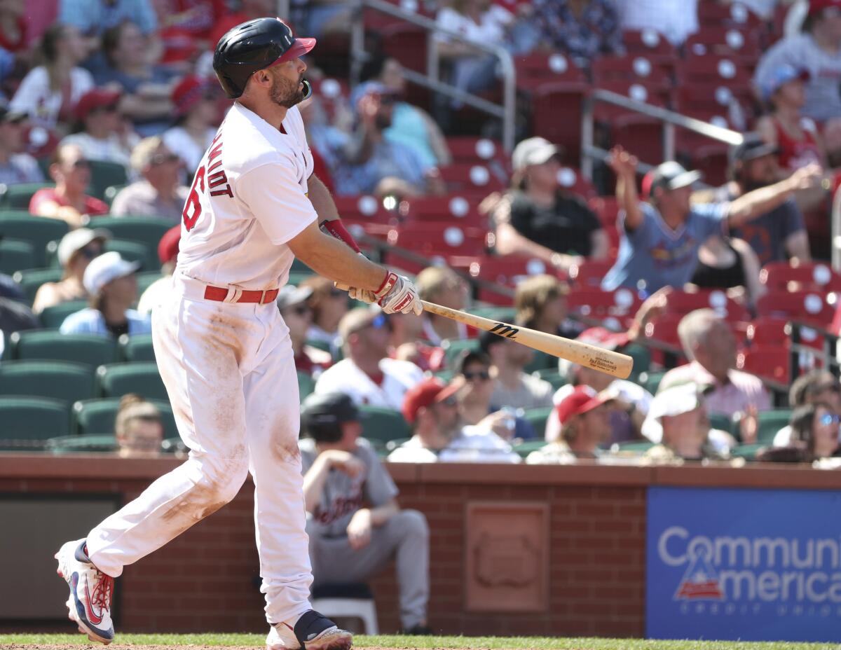 Photo: St. Louis Cardinals Paul Goldschmidt Breaks Bat