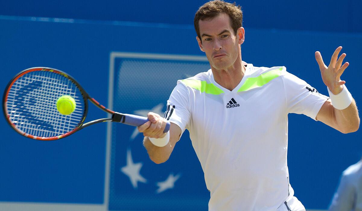 Andy Murray, shown during the Aegon Championships at the Queen's Club in London, won his second Grand Slam tournament at Wimbledon last year. His first was at the 2012 U.S. Open.