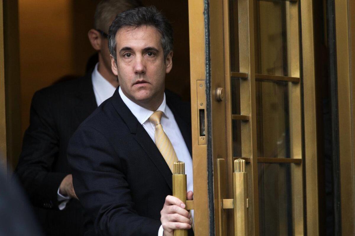 Michael Cohen, former personal lawyer to President Trump, leaves federal court in Manhattan in August.