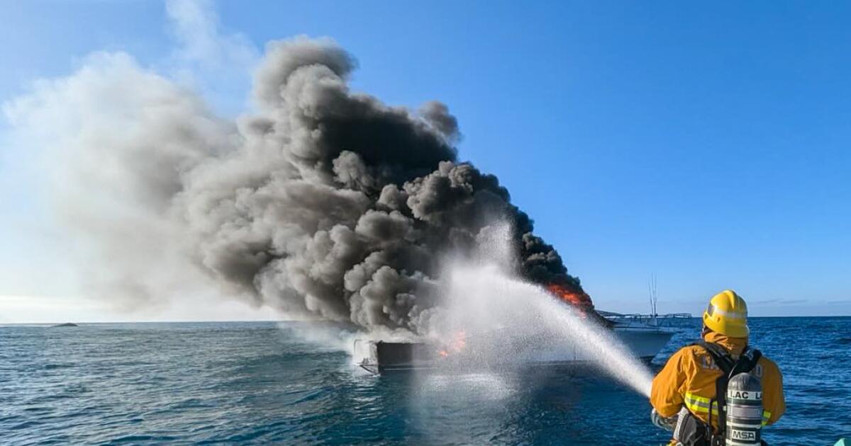 5 rescued as boat burns and sinks off Catalina Island