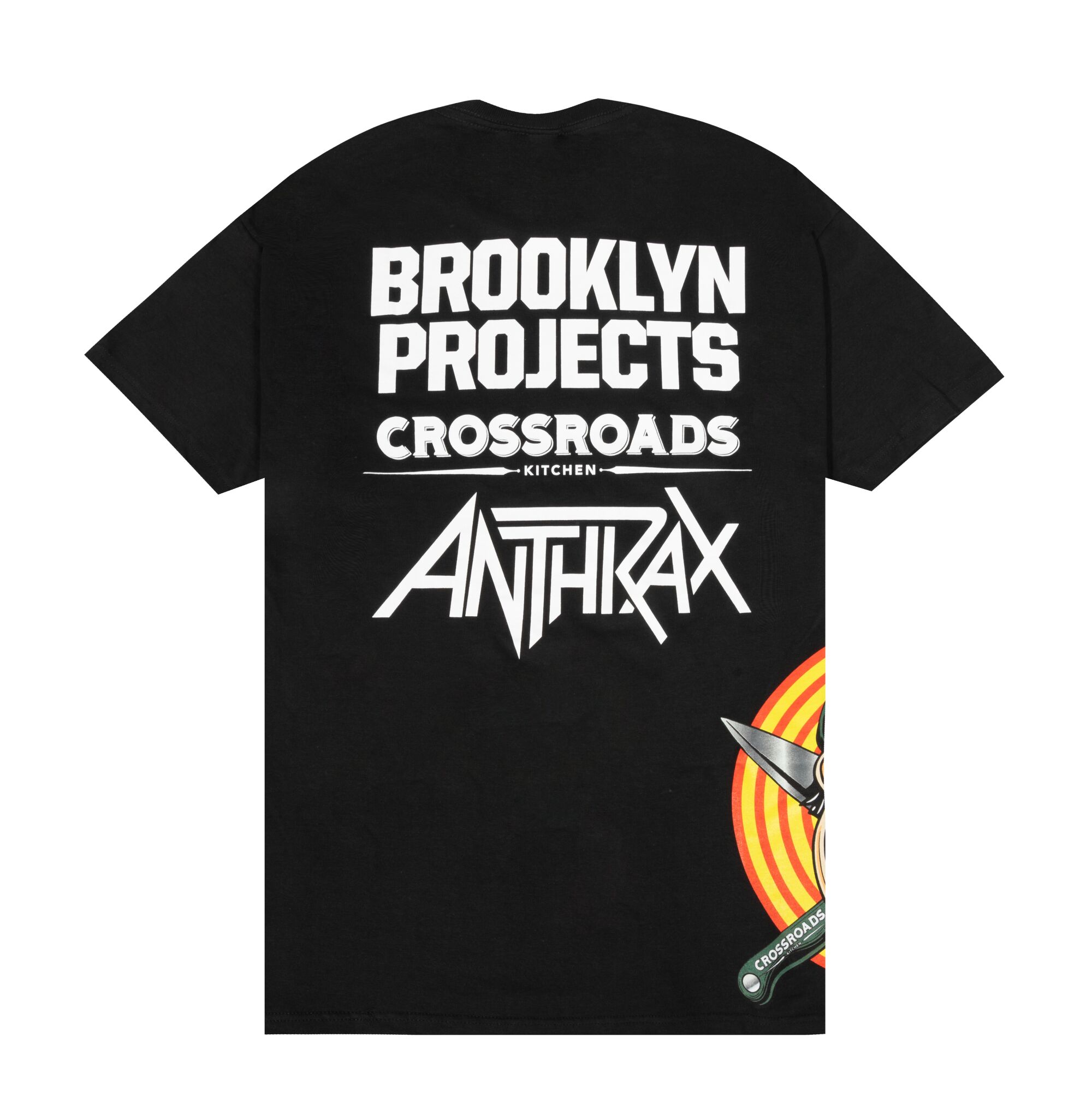 T-shirt Crossroads Kitchen X Brooklyn Projects X Anthrax noir