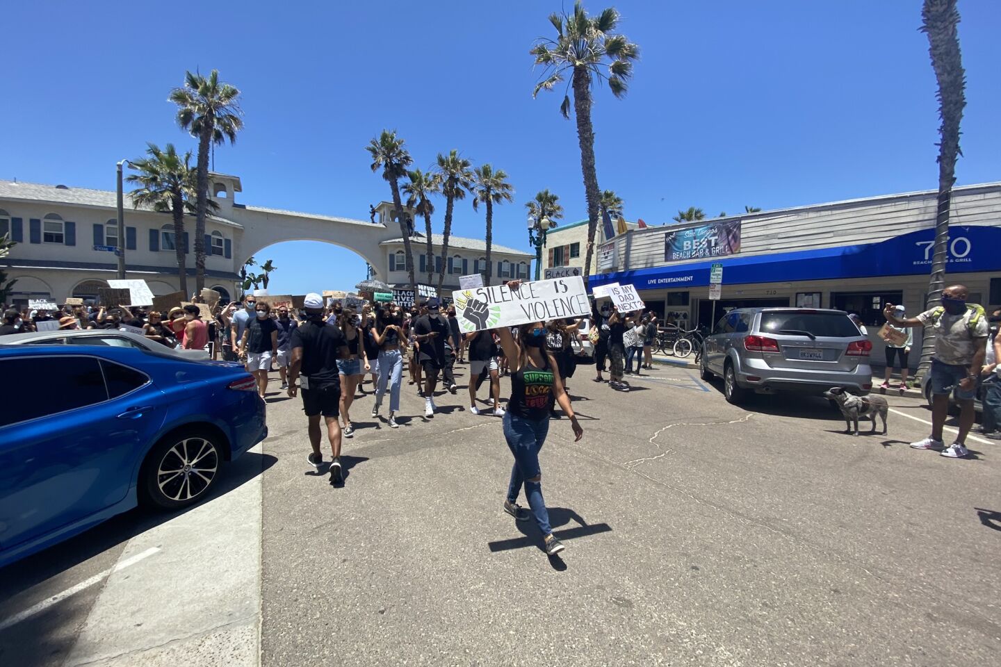 Protesters set out on the Walk for Equality on June 14 in Pacific Beach.