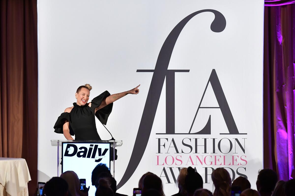 Sia appears onstage during the Daily Front Row Fashion Los Angeles Awards.