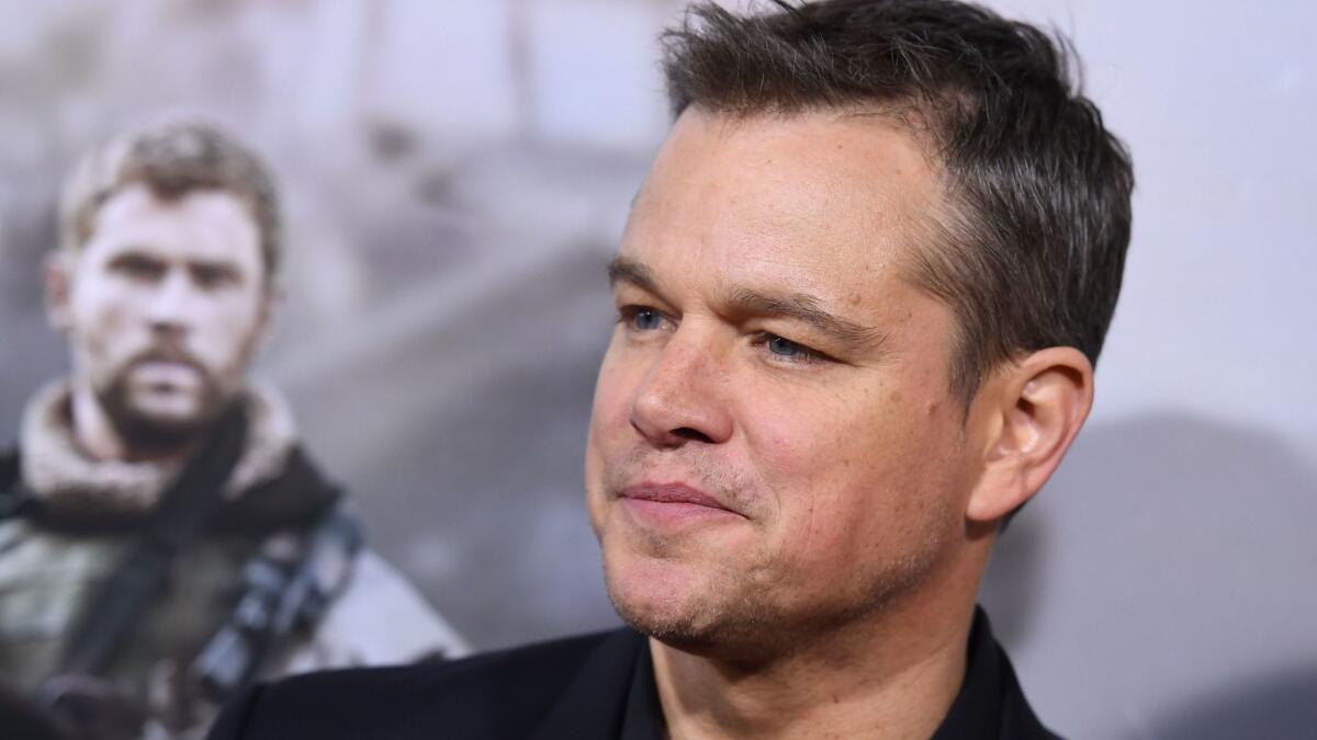 Matt Damon at the world premiere of "12 Strong" at Lincoln Center in New York.