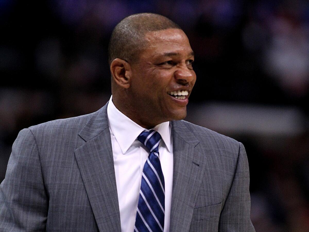Coach Doc Rivers was all smiles as the Clippers moved into second place in the Western Conference before the season was suspended because of the COVID-19 pandemic.
