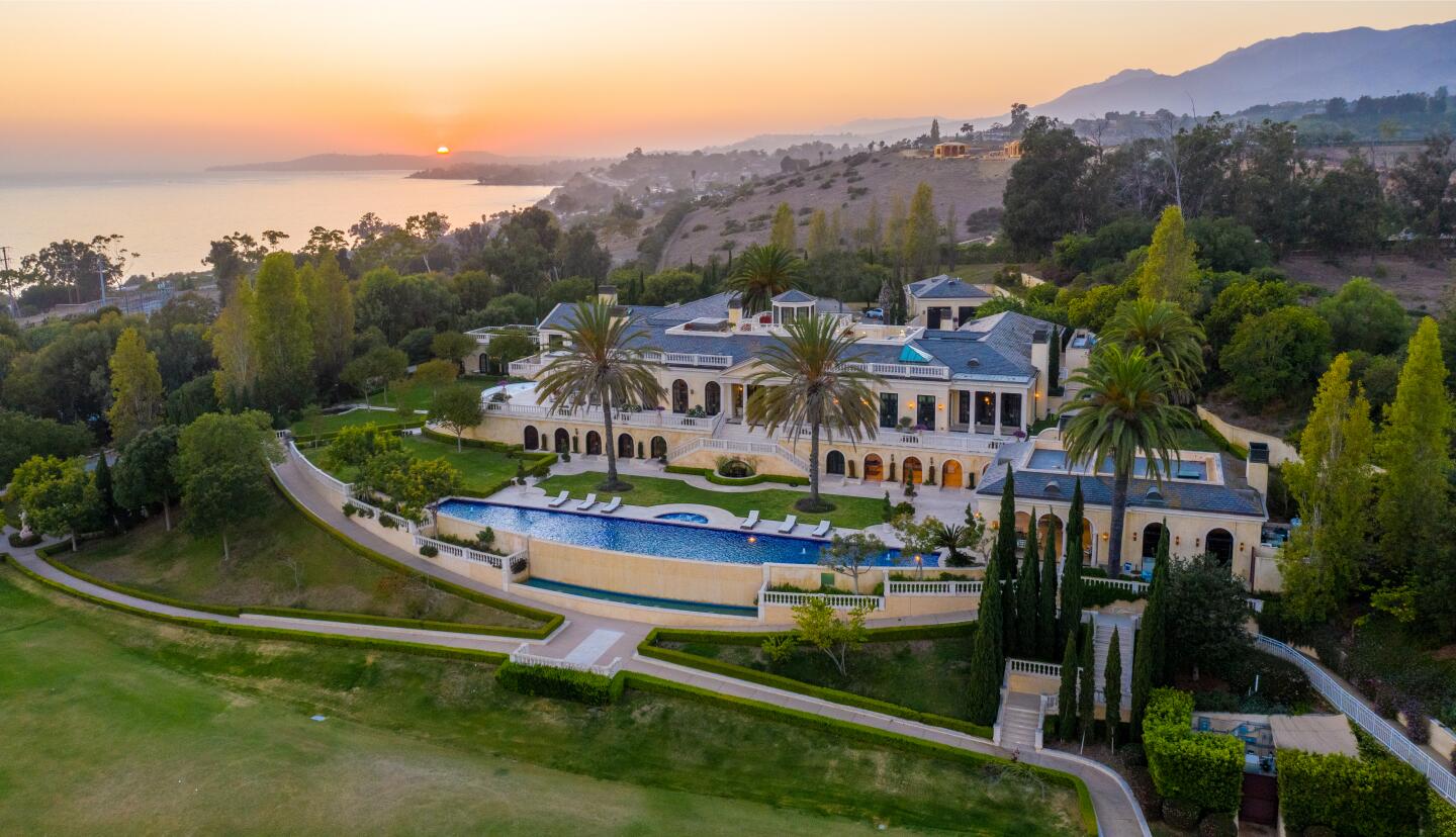 The Mediterranean mansion.