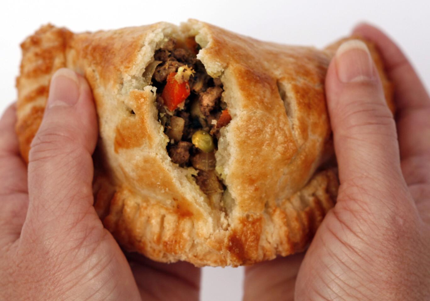 Curried lamb hand pie