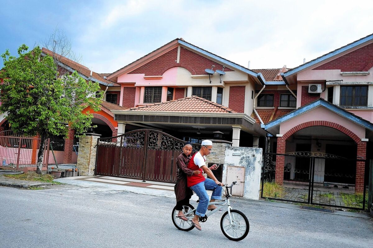 The house of Fariq Abdul Hamid, the copilot of the missing Malaysian airliner, in Kuala Lumpur.