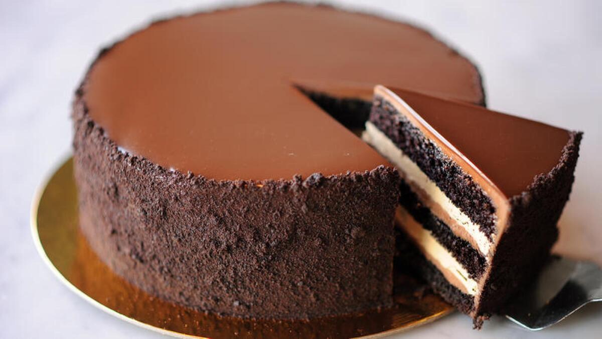 Proof Bakery's chocolate espresso layer cake.