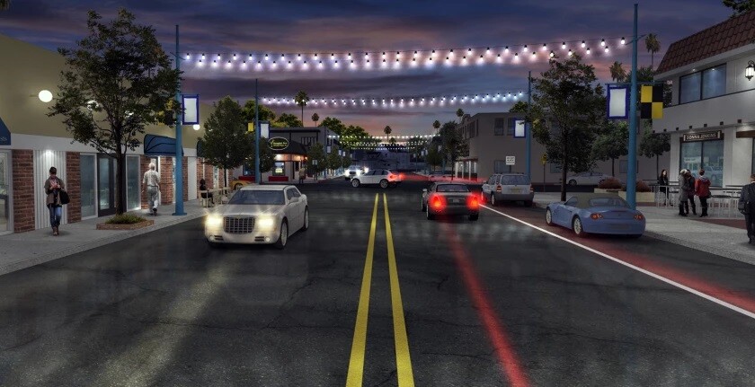 A rendering depicts the Village Anchor Lights project in Point Loma.
