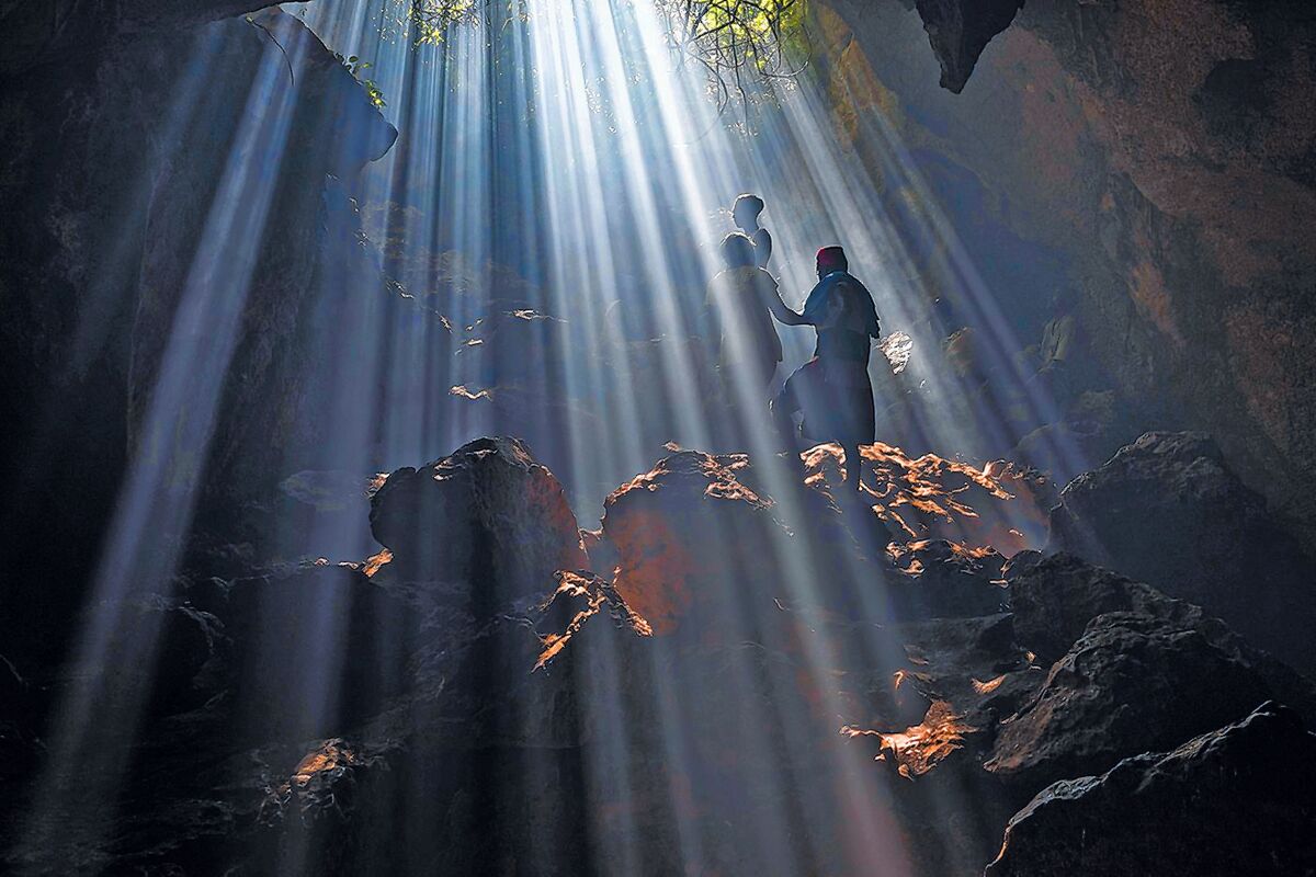This image by Troi Anderson is part of the ‘Stories They Tell: A Hundred Years of Photography’ exhibit on view through Feb. 17, 2020 at Museum of Photographic Arts in San Diego's Balboa Park. Anderson’s untitled piece is described as, ‘After performing their rites, pilgrims ascend the caves at mid-day.’