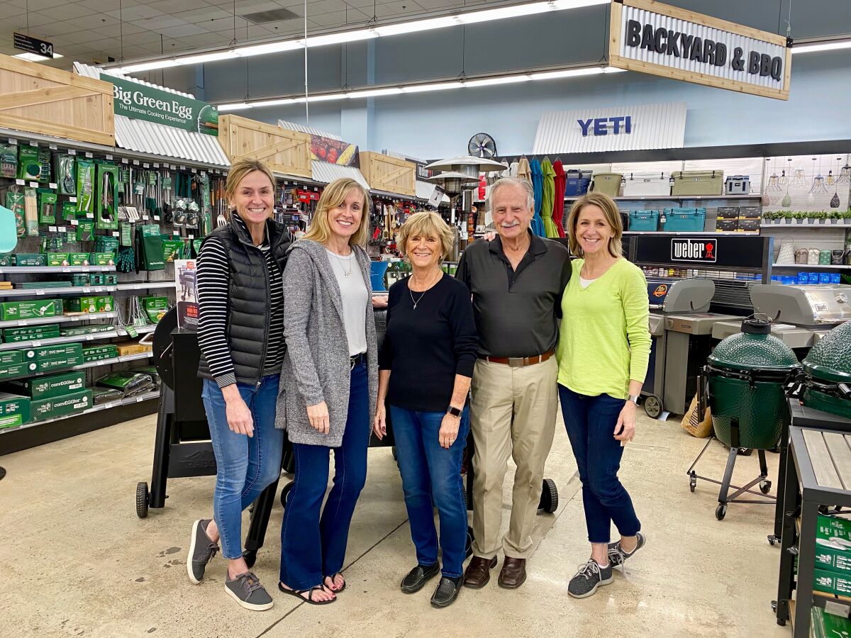 The Griffin Ace Hardware family: Kelly Hollingsworth, Shannon Carney, Sharon Griffin, Bill Griffin and Stacey Jess.