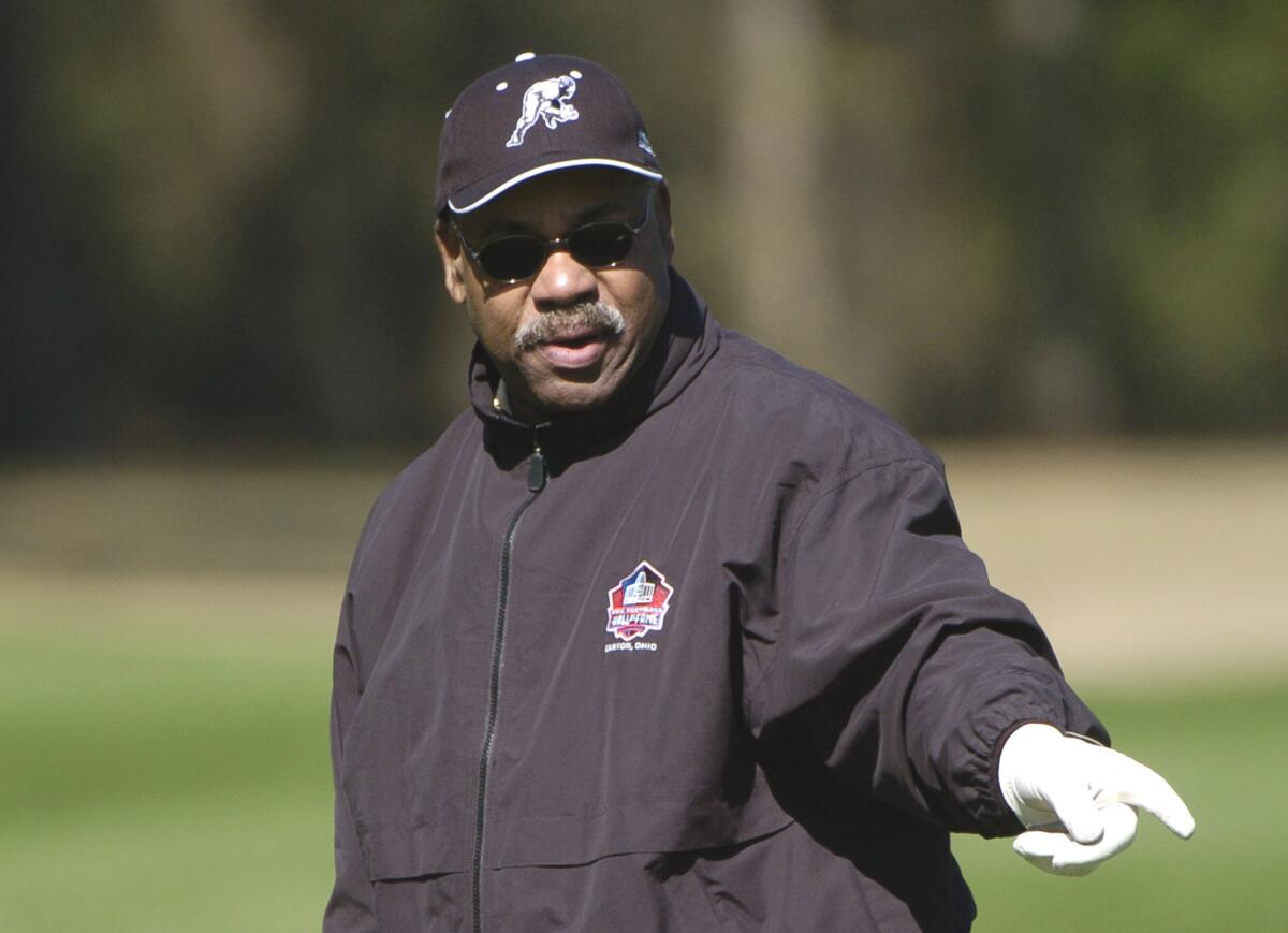Browns and Redskins great Bobby Mitchell participates in the Super Bowl NFL Charities Golf Classic in February 2005.