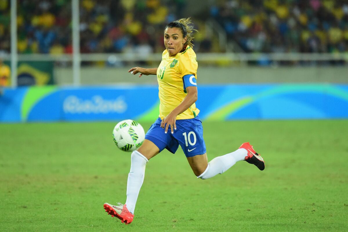 Marta Vieira da Silva during the national team's game against Sweden.