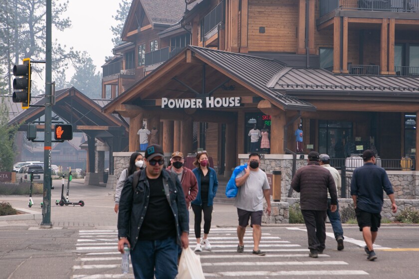 South Lake Tahoe is covered with smoke and ash,  tourism has been affected in town.