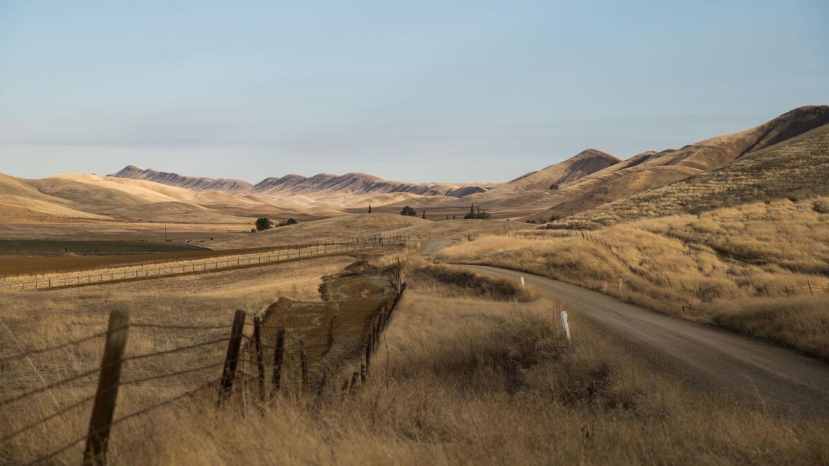 The valley near Maxwell, Calif., would be flooded by the proposed Sites Reservoir, which would store water diverted from the Sacramento River.