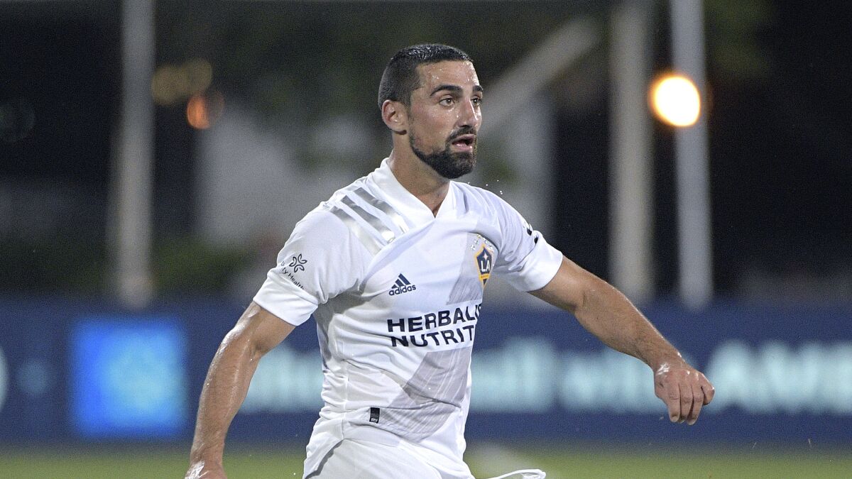 Sebastian Lletget, pictured July 13, scored the only goal for the Galaxy in their 2-1 loss at San Jose on Saturday night.