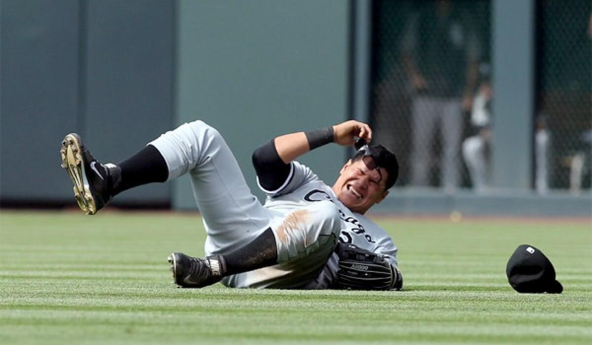 Chicago White Sox outfielder Avisail Garcia suffered a season-ending injury to his shoulder while trying to make a diving catch Thursday.