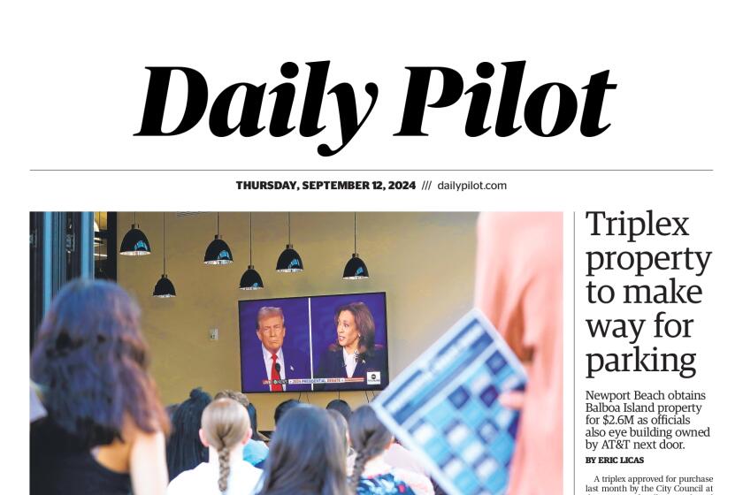 Front page of the Daily Pilot e-newspaper for Thursday, Sept. 12, 2024.