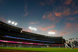 LOS ANGELES, CA - MAY 16: General view of a sunset at Dodger Stadium during a regular season game between the Minnesota Twins and Los Angeles Dodgers on May 16, 2023 at Dodger Stadium in Los Angeles, CA. (Photo by Brandon Sloter/Icon Sportswire via Getty Images)