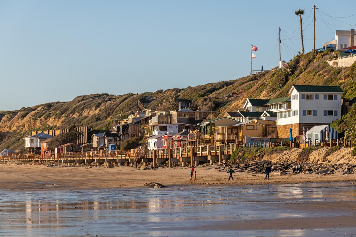 A shot of the beach cottages at Crystal Cove.