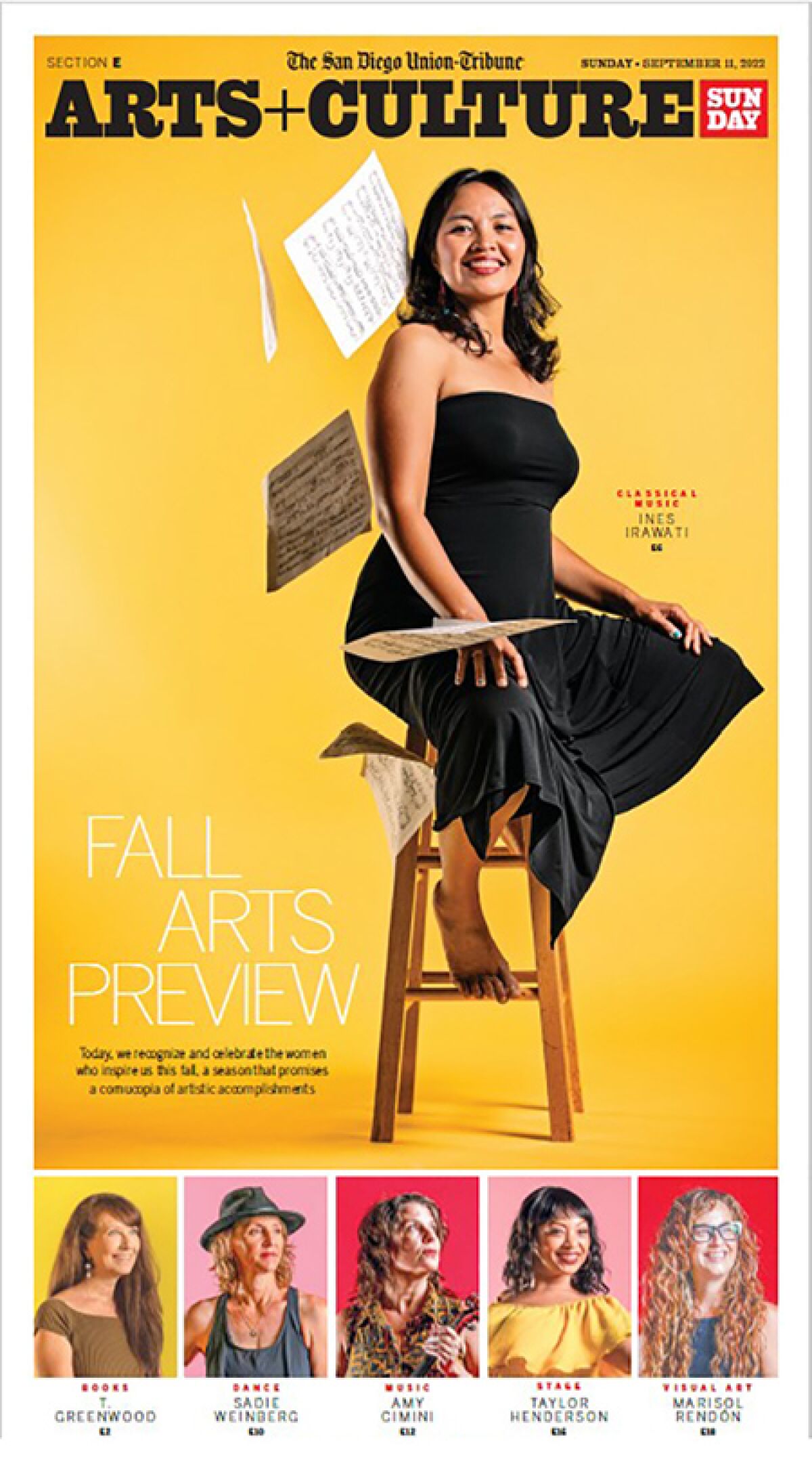 Sunday Arts + Culture Fall Arts: "Women Who Inspire Us" cover