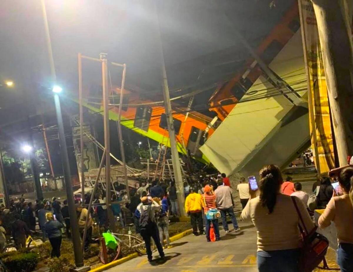 Colapsa estructura del Metro de Ciudad de México