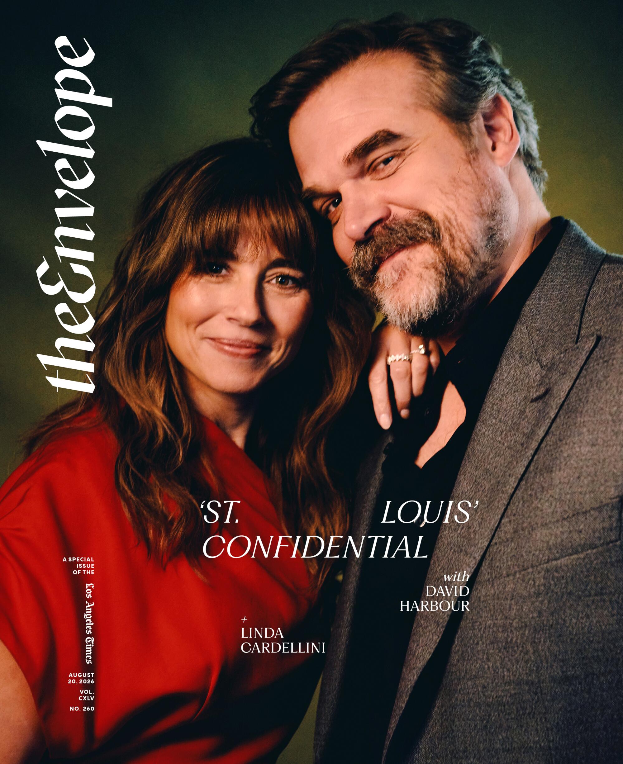 August 20, 2026 cover of The Envelope featuring Linda Cardellini and David Harbour